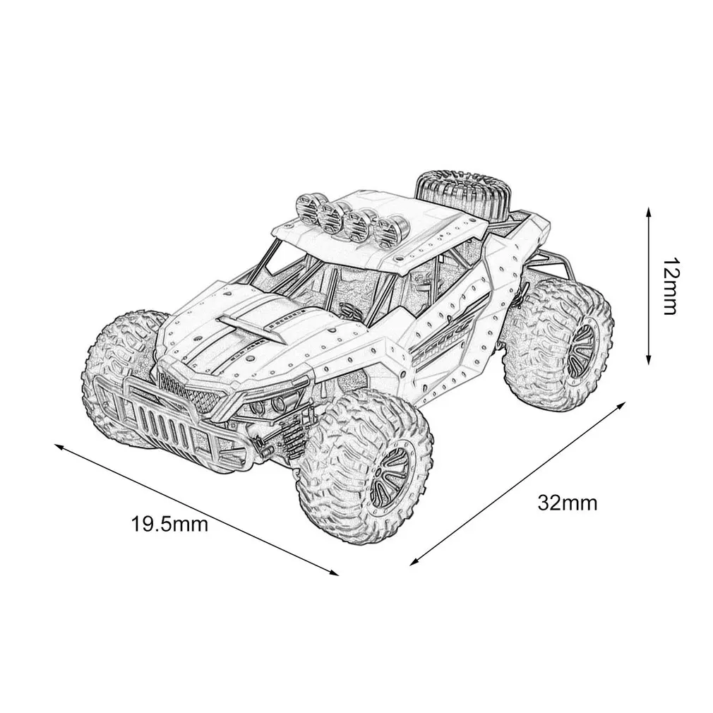 

DM-1803 Electric 4 Wheel Drive Buggy Rock 1/16 Crawler RC Car For Sport Utility Vehicle Off-Road Vehicle Toys Standard Version
