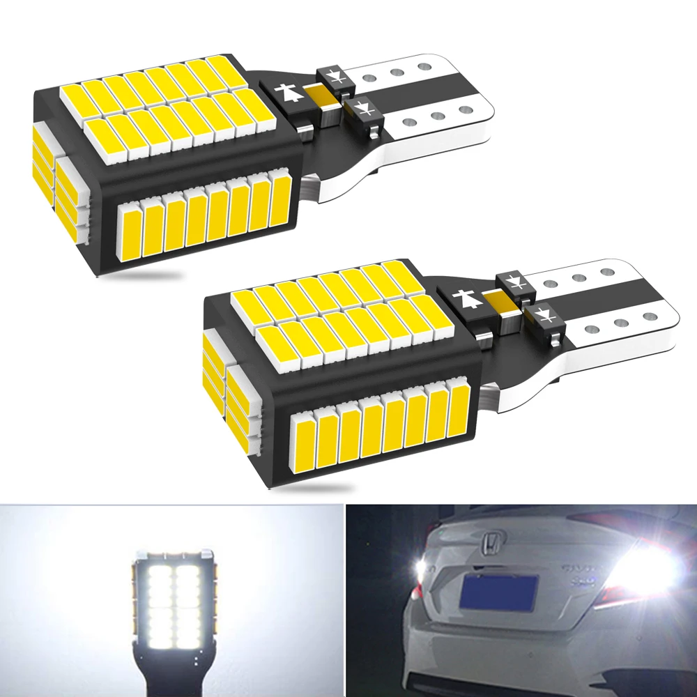 

2X Super Bright New T15 W16W WY16W LED Car Tail Brake Bulbs Turn Signals Canbus Auto Bcakup Reverse Lamp Light 921 912 6000K