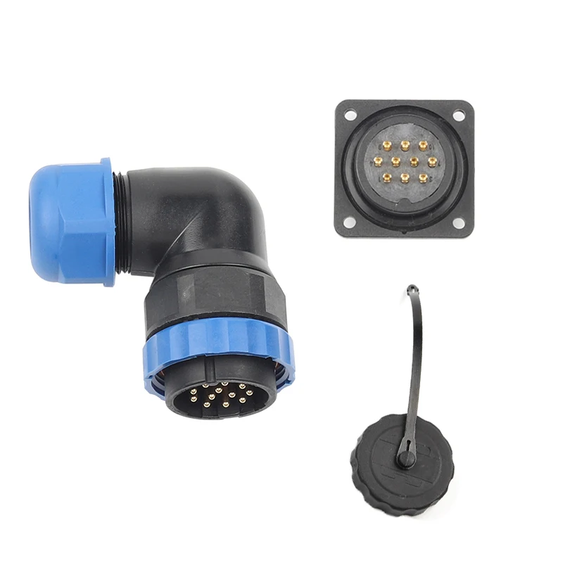 SP28 IP68 локоть Квадратный фланец водонепроницаемый кабельный разъем