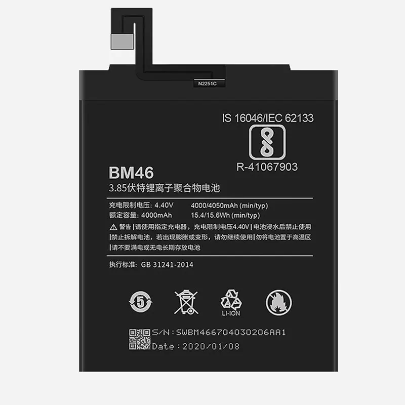 Аккумулятор для телефона BM47 BN30 BN34 BM22 BN36 Xiaomi Redmi 3 3S/X 4X 4/5/A 6 8 Note 3/4/4X/5/5A/6 Pro Mi 5 6X/Mi A2 Max2 6X