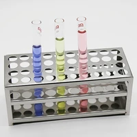 1pcs lab stainless steel test tube holder colorimetric tube rack centrifuge tube stander for school experiment