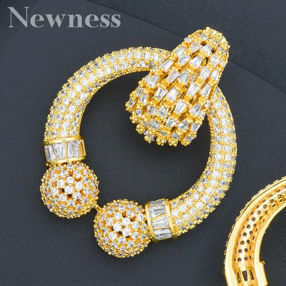 

Newness trendy Geometric drop dangle Earrings For Women Accessories Full Cubic Zirconia Earrings Jewelry pendientes mujer moda