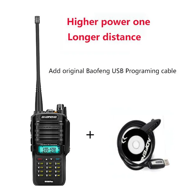 1 program cable Обновление uv9r Baofeng UV-9R plus 50 км портативная рация 10 Вт 4800 мАч двухстороннее радио vhf uhf ham Радио большой диапазон CB радиостанция - Цвет: 1 program cable