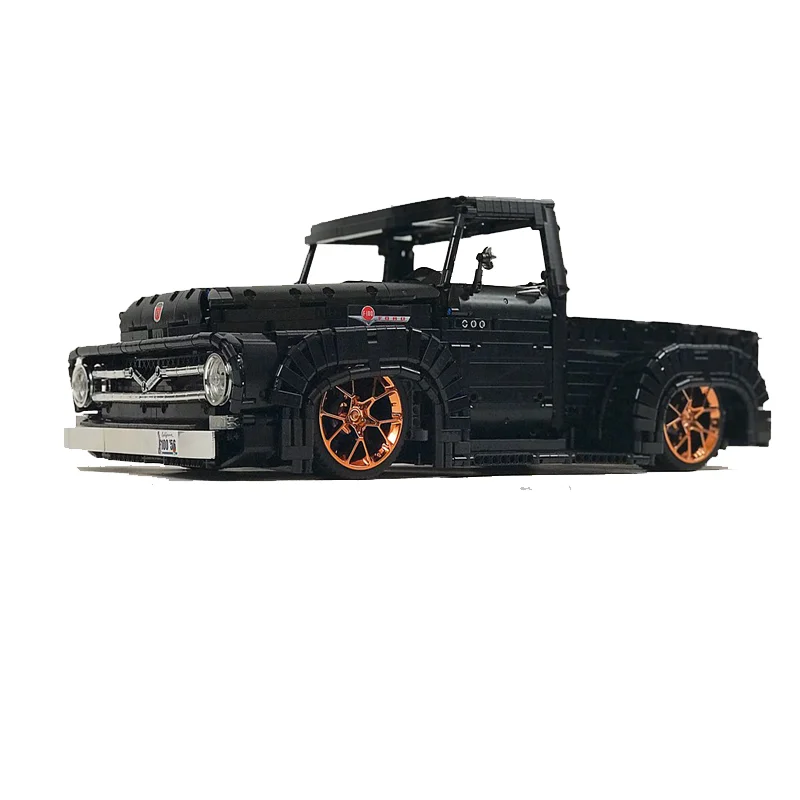 Совместим с лего спортивный автомобиль Ford F100 двумя литиевыми аккумуляторами Monster
