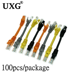 100pcs gigabit cat6 cat5e ethernet patch lan cable rj45 network round computer laptop short adsl cable cord machine room jumper free global shipping