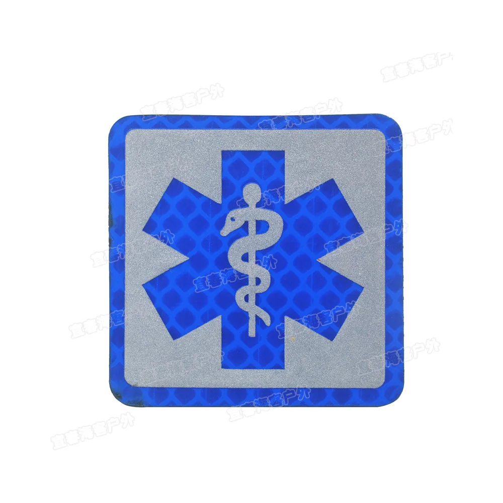 5x5 см Красный Крест Отражающая пленка национальный флаг значок Вышивка Липучка