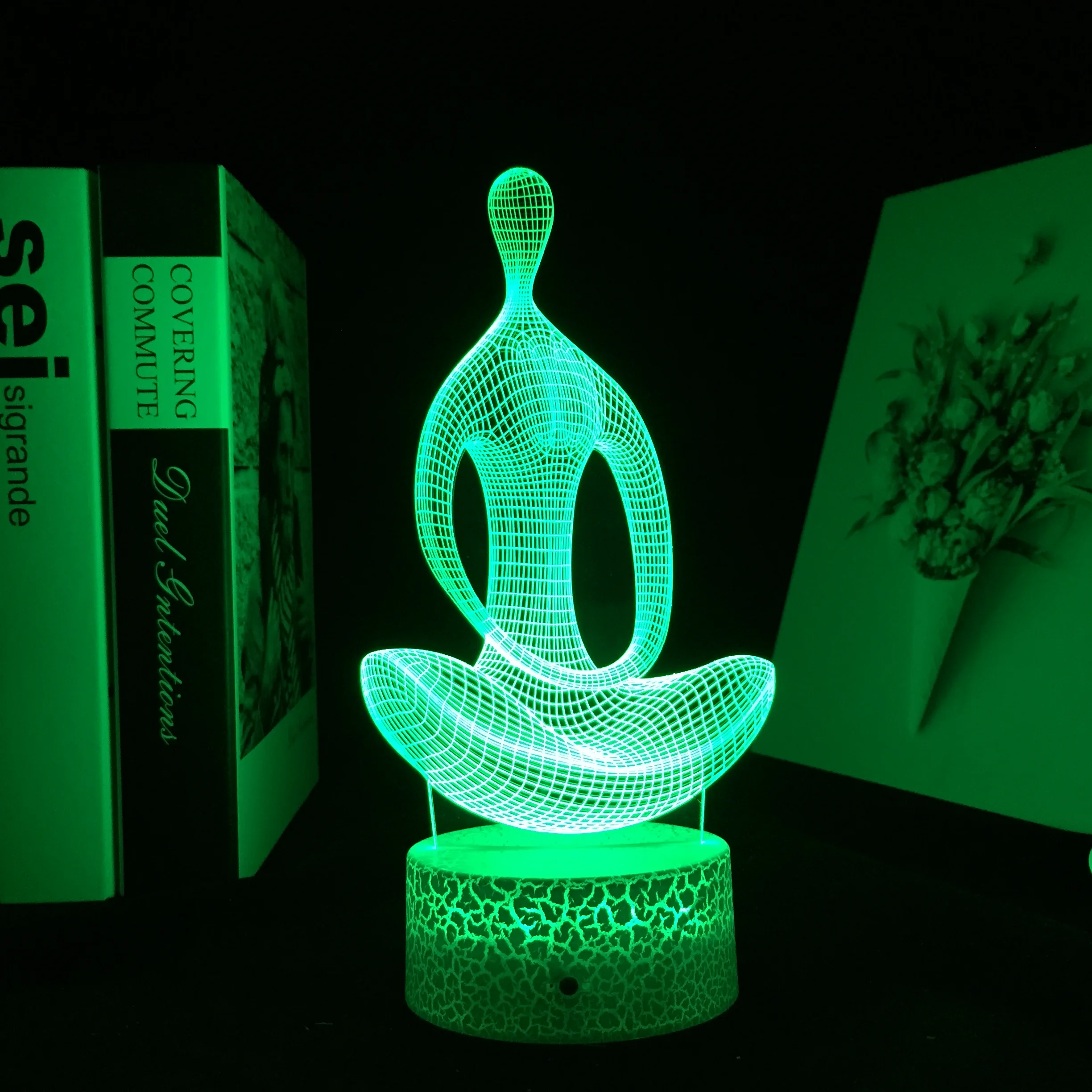 

Светодиодный ночсветильник 3D с абстрактным человеческим телом, цветная акриловая Настольная лампа с сенсорным управлением и дистанционны...