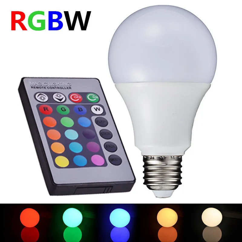 Светодиодная алюминиевая шаровая лампа RGBW Seven меняющая цвет Энергосберегающая