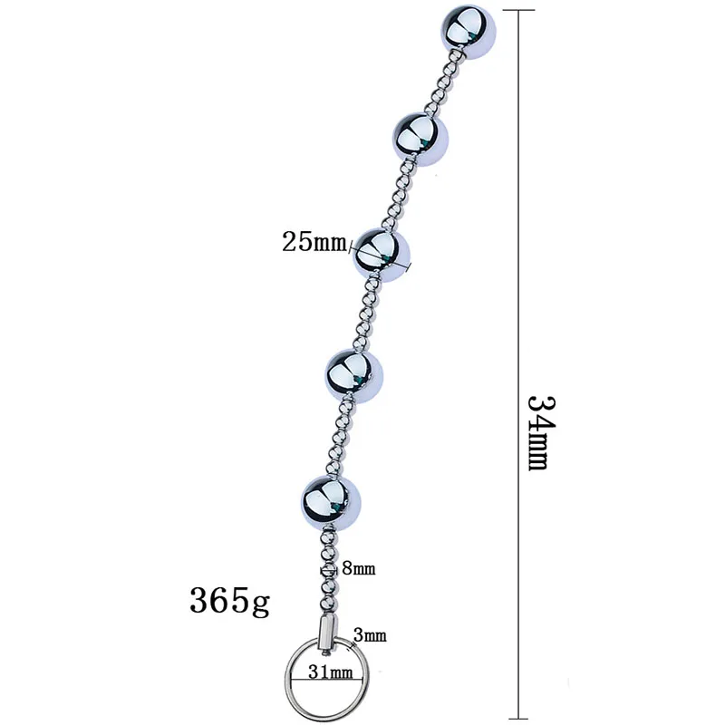 Длинная Анальная пробка Металлические анальные шарики расширитель массаж