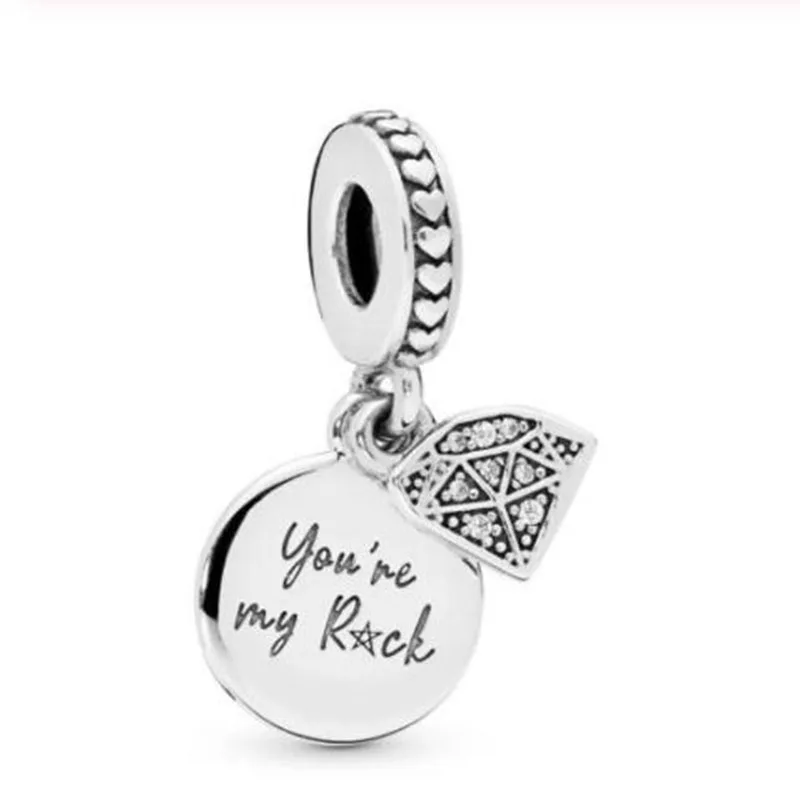 

100% 925 Sterling Silver Charm Creative Round With Crystal Pendant Fit Pandora Women Bracelet & Necklace Diy Jewelry