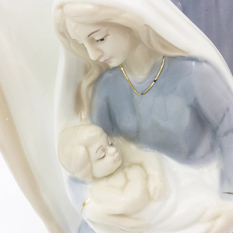 Керамика 26 см религиозный Святой Семья фестиваль Фарфор ручная работа украшение