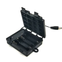 waterproof dustproof aa 6v battery holder case shell with on off 4 x 1 5v aa batteries storage box with 5 52 1mm dc plug