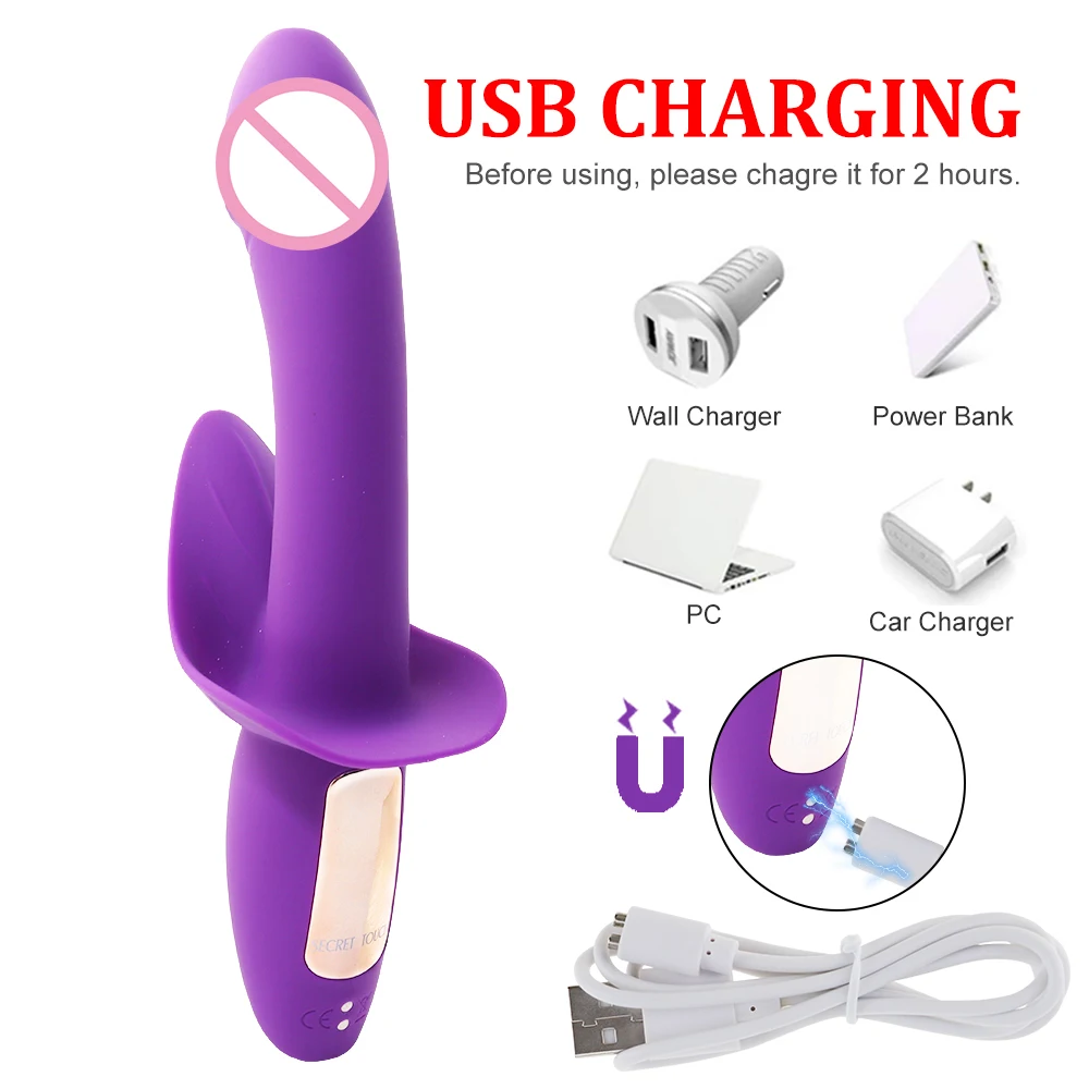 Двойная вибрация 16 скоростей силиконовый мощный фаллоимитатор точки G вибратор