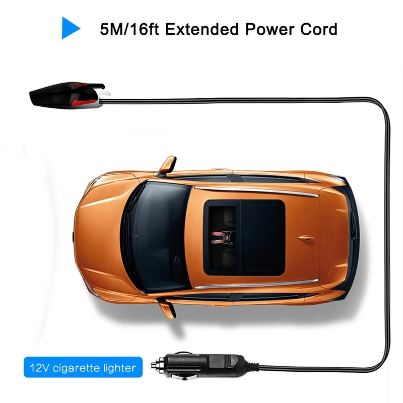 

120W 3-in-1 2800Pa Car Vacuum Cleaner with LED Light 12V 5M Power Cord For Car Home Wet/Dry dual-use Handheld Car Aspirateur