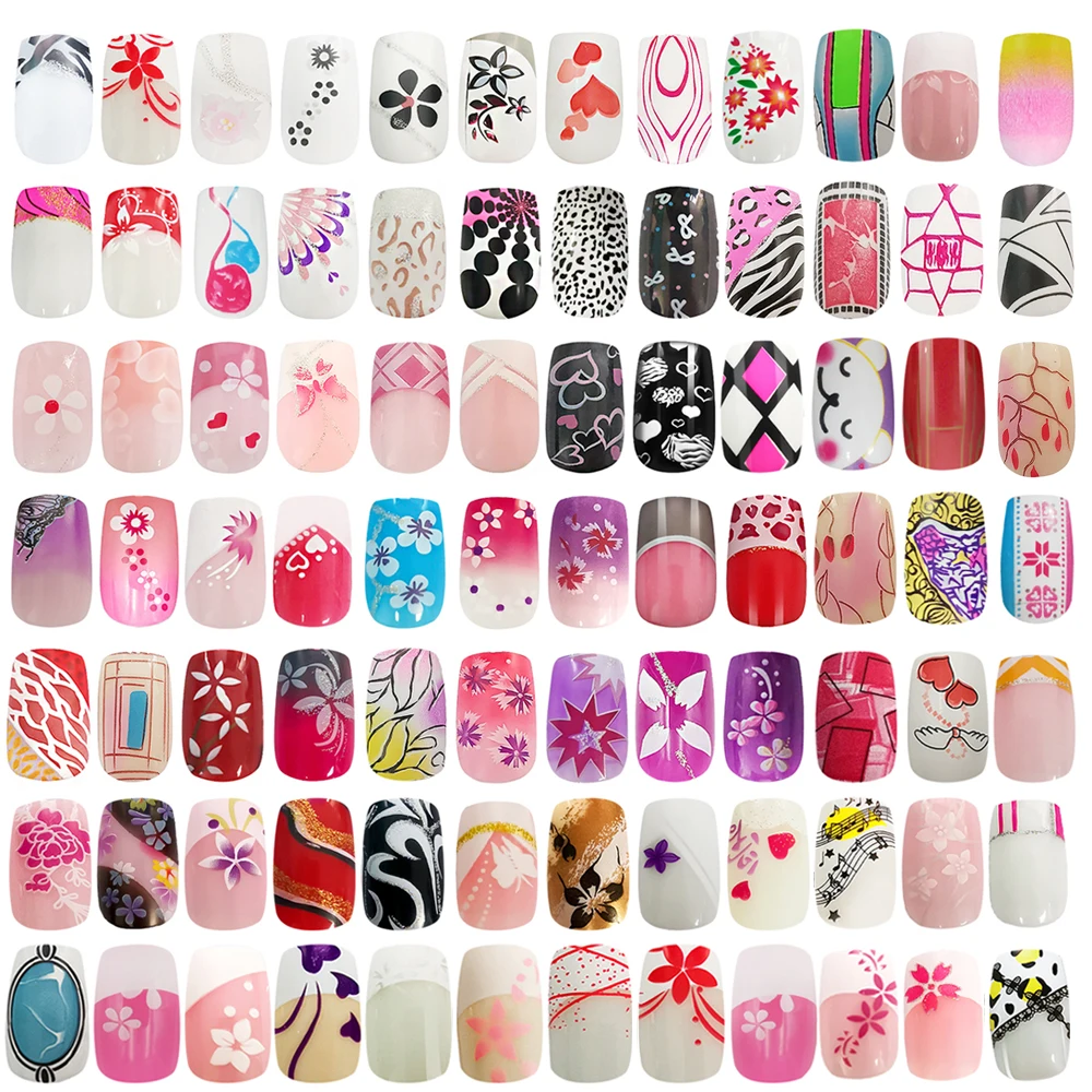 Накладные ногти съемные Типсы для наращивания ногтей 24 шт. 76 цветов | Красота и