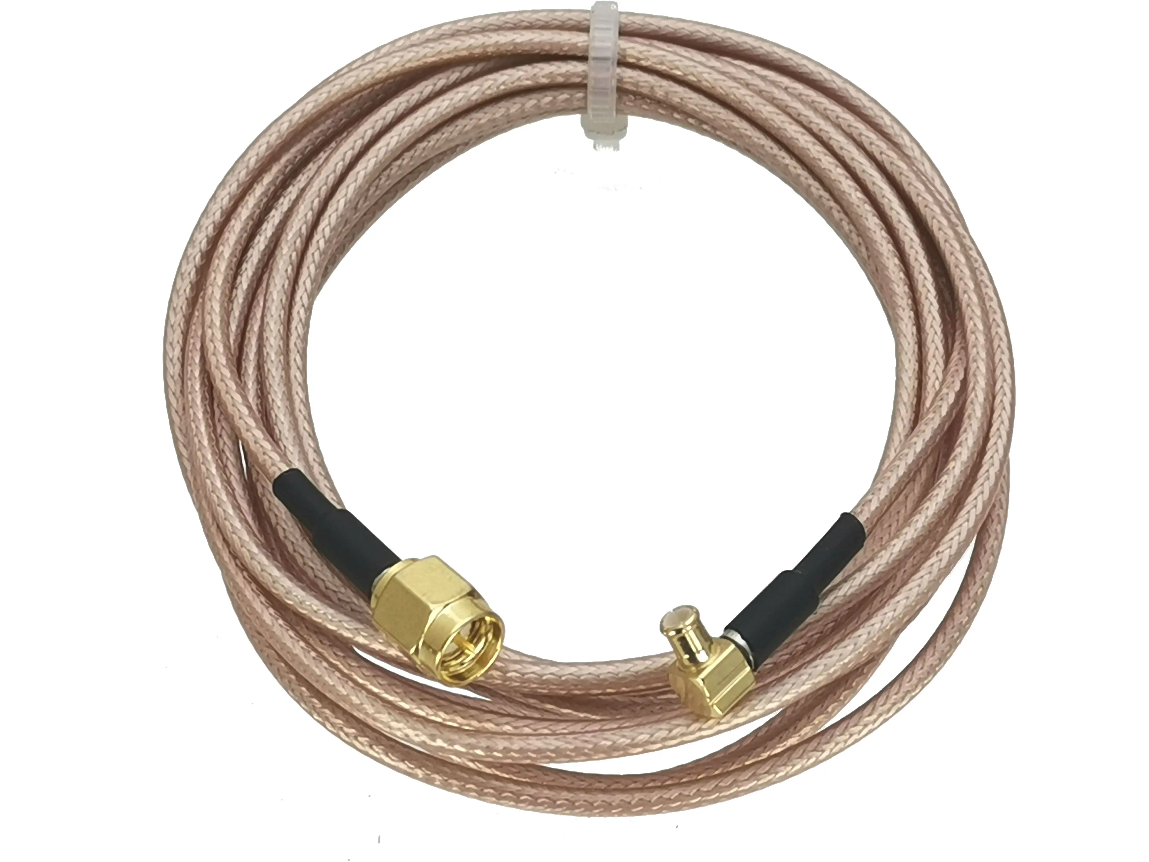 1 шт. RG316 RF pigtail MCX контактный штекер с прямым углом к SMA штекеру соединительный