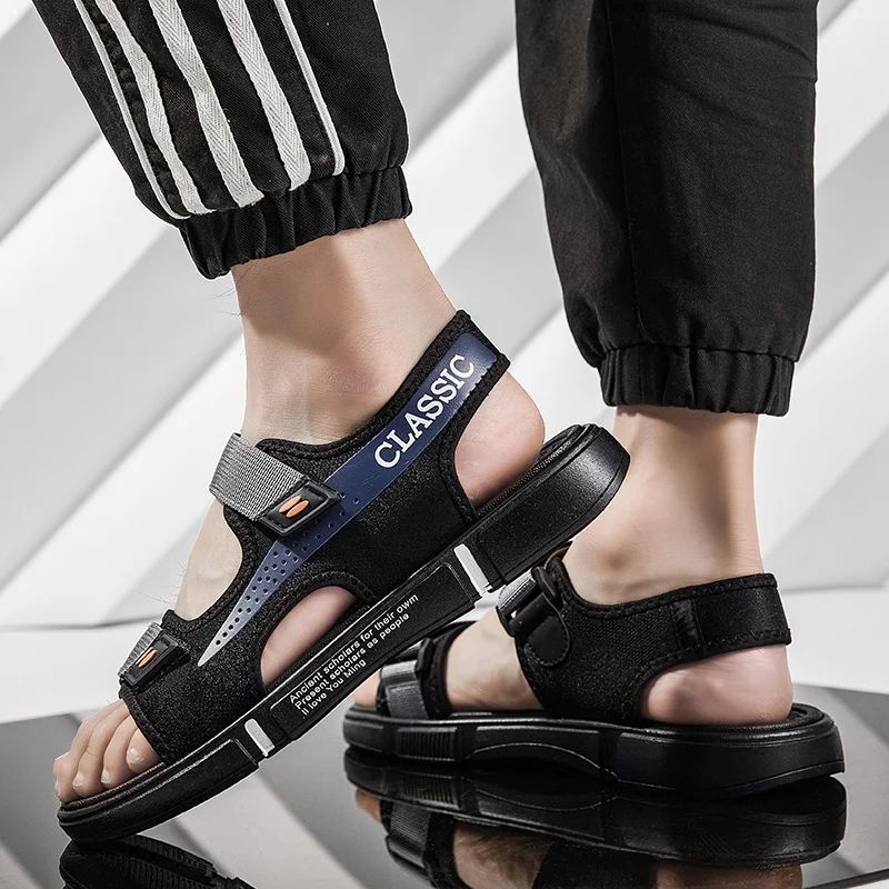 

CRLAYDK Men's Sandals Summer Slip On Garden Shoes Light Weight Strap Beach For Casual Water Open Toe Soft Walking Slippers Homme