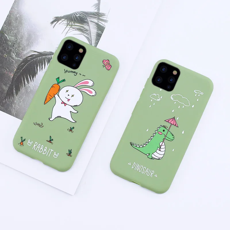 USLION чехол для телефона с забавным динозавром из мультфильма для iPhone 11, 6, 7, 8 Plus, X, XR, XS, Max, милый чехол для iPhone 6 Plus, мягкий силиконовый чехол