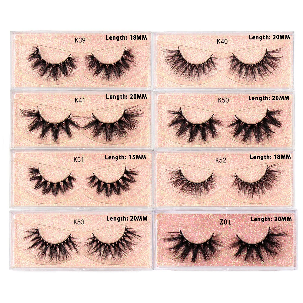 

LEHUAMAO Makeup 3D Mink Lashes Natural False Eyelashes Dramatic Volume Wispy Eyelashes Cross Fluffy Soft Thick Reusable Eyelash