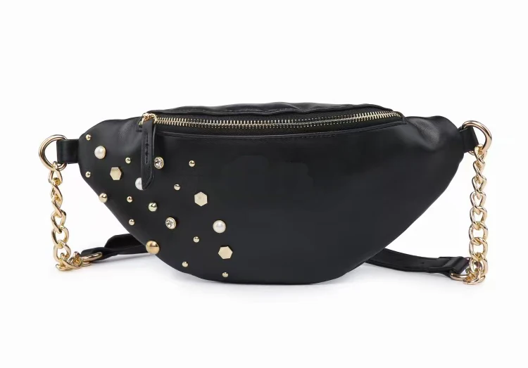 

2021 New Luxury Style Women's Functional Chest Bag Diamond Waist Bag Inclined Shoulder Bag High Quality Pu Leather G138
