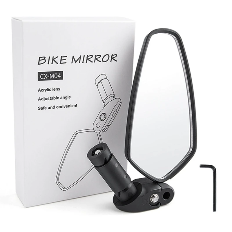 

Bike Mirror, Safety Rearview Mirror, Bicycle Riding Rearview Mirror, Convex Mirror w/Adjustable Handlebar Installation