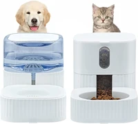 pet dog cat automatic feeder large capacity pet water food bowl detachable assembly pet feeding and drinking device pet supply