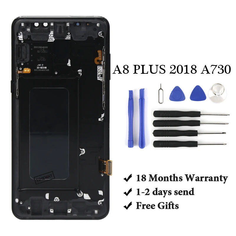 A730 LCD For A8 Plus 2018 LCD Display Touch Screen Digitizer Replacement Parts For A730F SM-A730 Display
