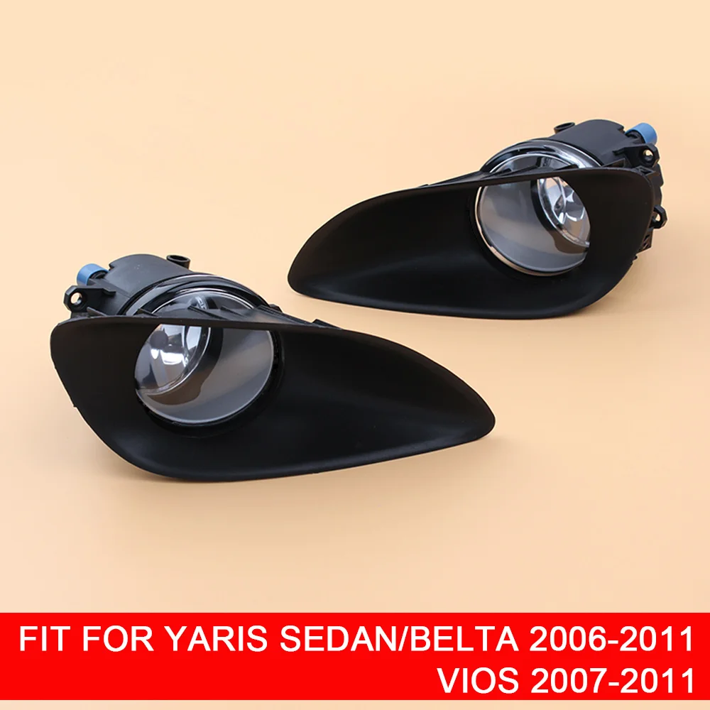 1 пара противотуманных фар в сборе с хромированной крышкой для