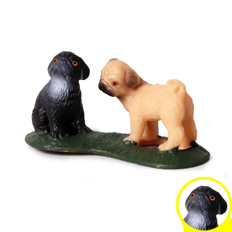 

2.4" Simulation Exquisite Dog Statue Small And Medium Decoration Holiday Gift PVC Action Figure Model Toy 6 CM L39