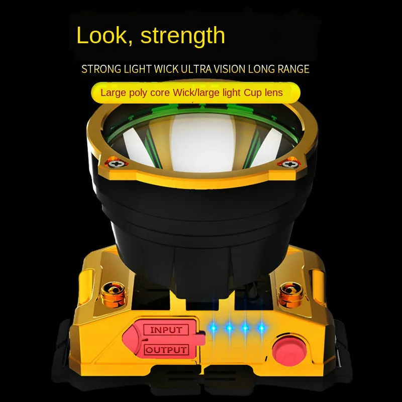 LED Headlamp High Light Long Shot Rechargeable Waterproof Super Bright Night LightMine Lamp Outdoor Household Flashlight | Лампы и