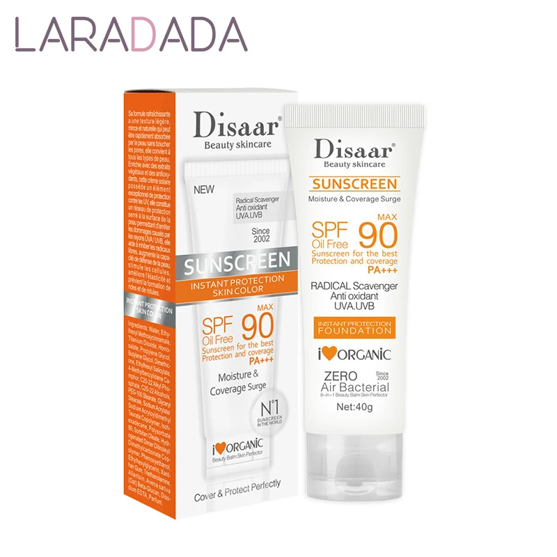 

Отбеливающий солнцезащитный крем для лица, увлажняющий антивозрастной крем для всего тела, с SPF 90