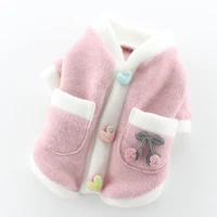 design small dog pet clothes cute cat puppy dress jacket coat winter pomeranian yorkies button clothes for dogs winter overalls