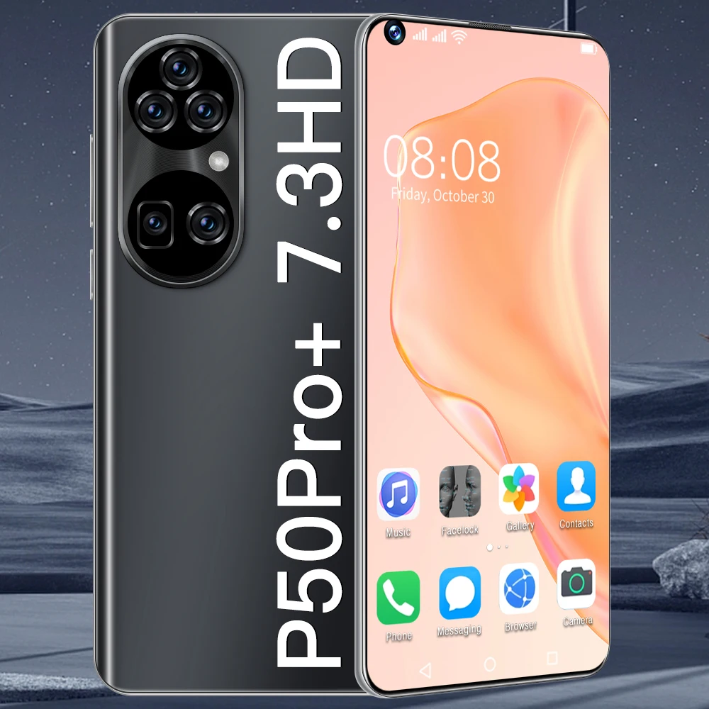 

P50 Pro+ 5G Smartphone 7.3 Inch Sansumg Version Face Fingerprint Unlock Dual Sim Phone Smartphon 32MP+50MP 12GB + 512GB Phone