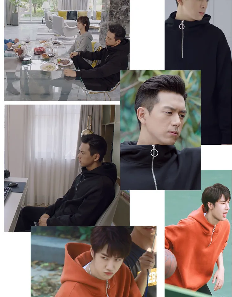 Go Go Squid! Li Xian Wang Yibo Nam Joo Hyuk Style Solid Hoodies Sweatshirts Women Men Couple Zipper Hooded Tops Thick Pullovers