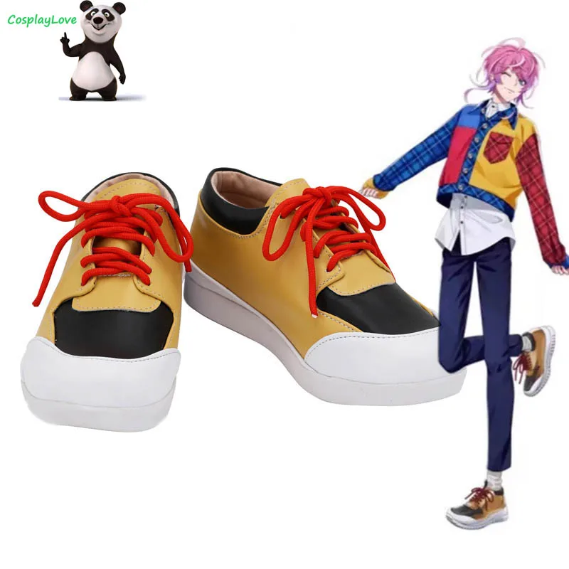 

CosplayLove DRB Hypnosis Mic Division Rap Battle Ramuda Amemura Yellow Cosplay Shoes Cosplay Long Boots Leather Custom Made