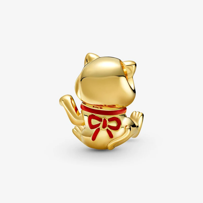 

925 Silver 2021 Hot Beads Cute Lucky Cat Charms Fit Original Pandora Bracelet Women DIY Jewelry
