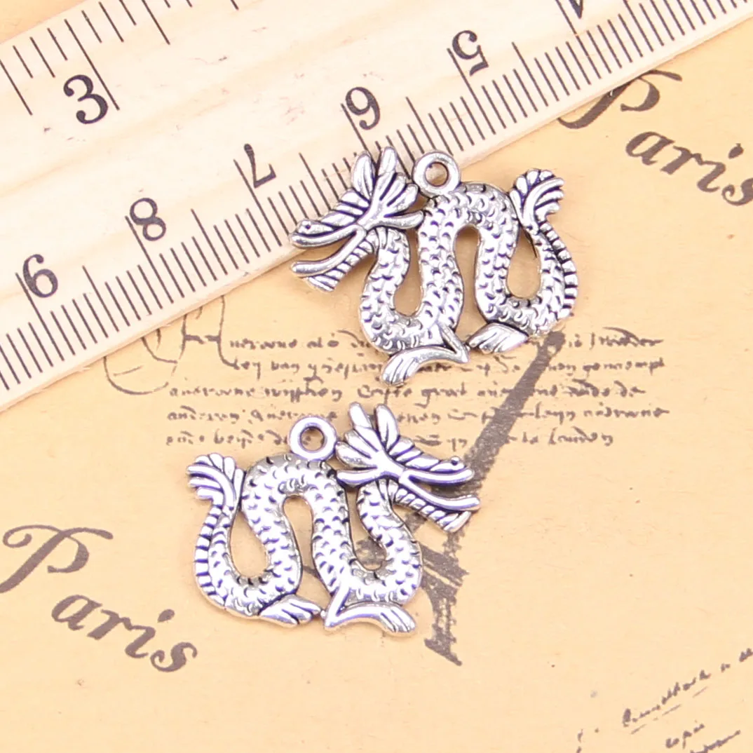 10 шт. Подвески мифический Дракон Лунг 23x17 мм старинные подвески Винтажные