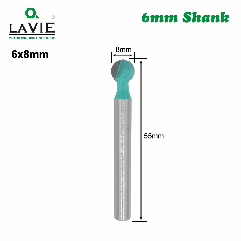 Фреза LAVIE MC06003 с круглым хвостовиком диаметр 6 мм для работ по дереву | Инструменты