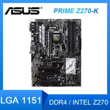 ASUS PRIME Z270-K Motherboard LGA 1151 DDR4 64GB PCI-E 3.0 M.2 USB3.1M.2 SATA 3 Intel Z270 ATX Placa-mãe For Core i7i5i3 cpus