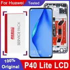 100% Оригинальный 6,4 ''IPS дисплей сменный с рамкой для Huawei P40 Lite ЖК-сенсорный экран дигитайзер в сборе для Nova 6 SE LCD