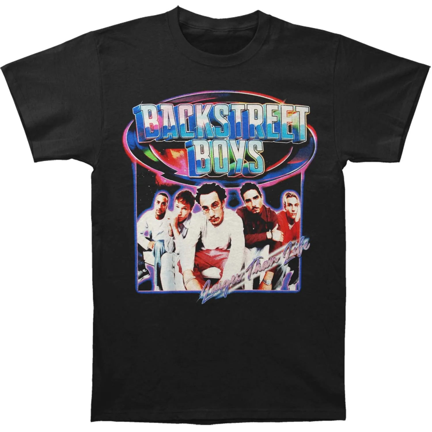 

Funny T Shirt Men Novelty Tshirt Backstreet Boys Larger Than Life T-shirt Mans Unique Cotton Short Sleeves O-Neck Top Tee
