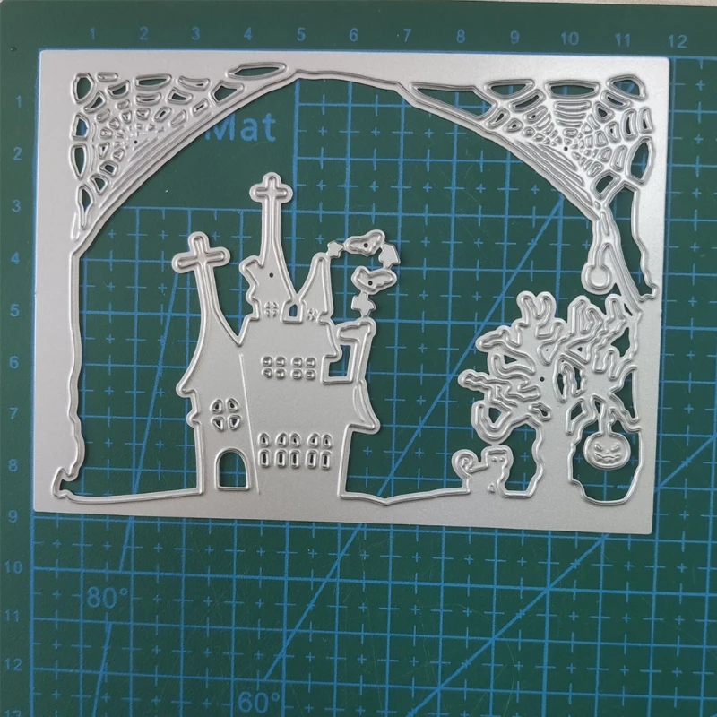 50LB Счастливого Хэллоуина паук веб металлический Трафаретный вырубной штамп