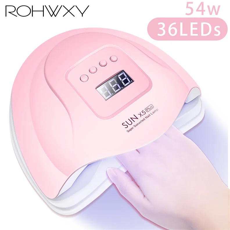 Сушилка для ногтей ROHWXY SUN X5 Plus 54 Вт УФ светодиодный светильник маникюра все