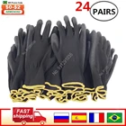 6-24 пары рабочих перчаток с нитриловым защитным покрытием, искусственные перчатки и искусственные перчатки с покрытием ладонью, полученные CE EN388