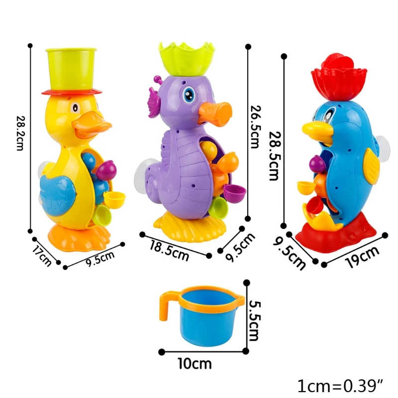 

50LE Children Playing Water Toy Waterwheel Boys and Girls Bathroom Set for Kids Bathroom Decor for Kiddie Pool Water Table
