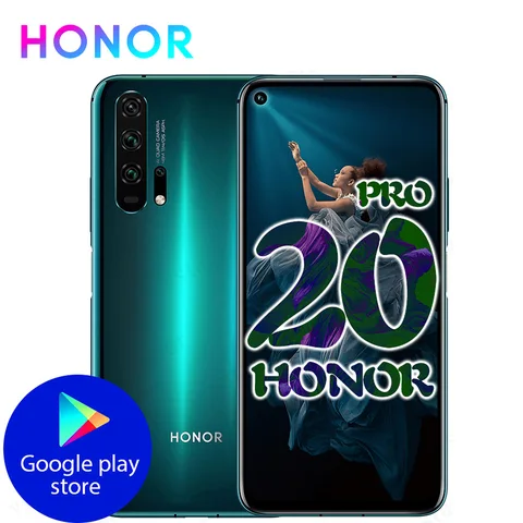 Смартфон HONOR 20 Pro Google Play, 6,26 дюйма, 8 + 256 ГБ, Kirin 980, 8 ядер, 48 МП, Android