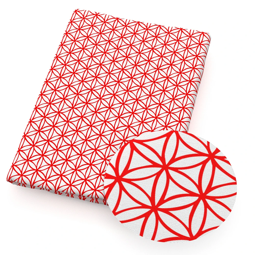 

50*145cm or 20*34cm Geometric Polyester Cotton Fabric for Tissue Kids Home Textile Sewing Doll Clothes Wedding Dress,1Yc13598