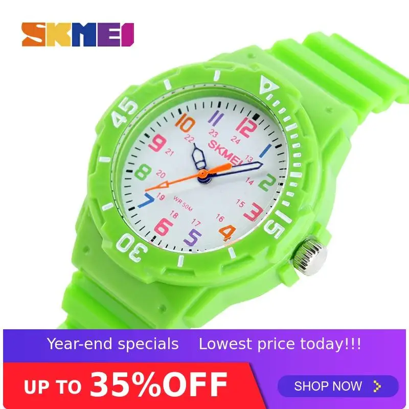 Часы SKMEI Детские Кварцевые водонепроницаемые модные повседневные наручные 5 бар