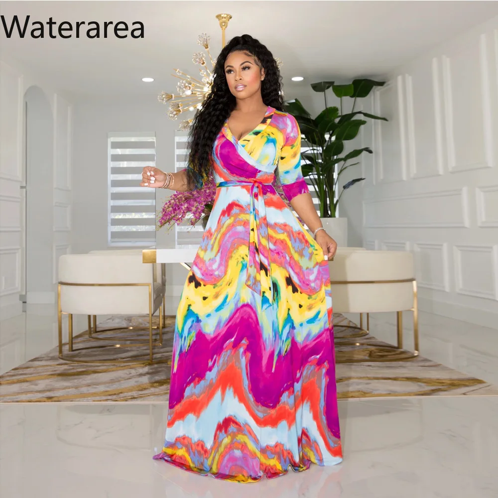 Летнее женское платье футляр с принтом V образным вырезом|Женские платья| |