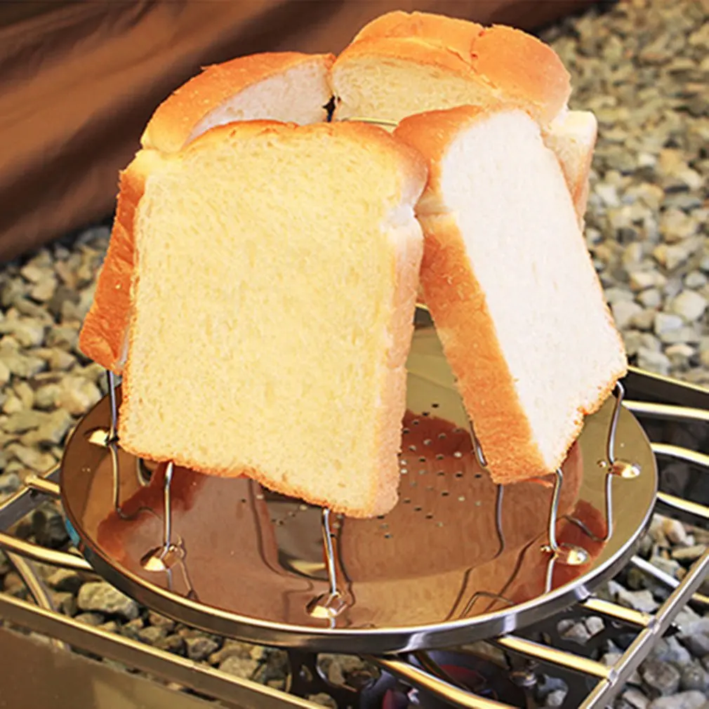 Простая Портативная подставка для тостов из нержавеющей стали уличный тостер